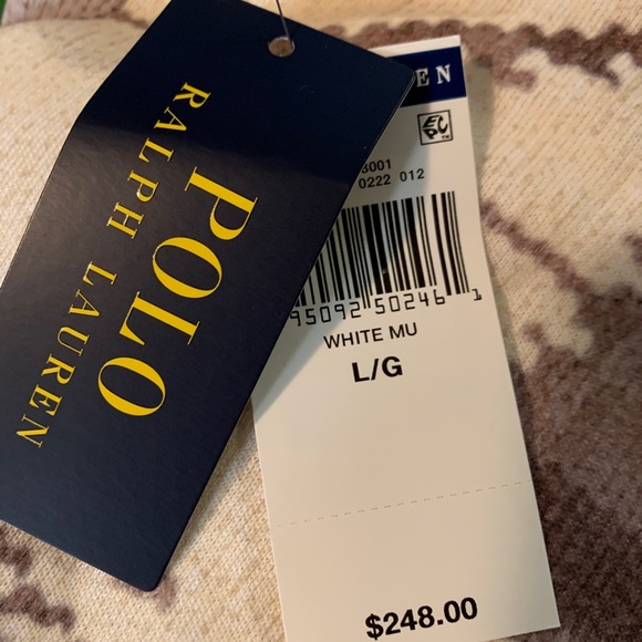 NWT POLO RALPH LAUREN Cotten Blend Women’s Sweatshirt Oversized white/mu siz M&L - Picture 9 of 12